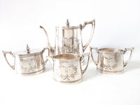 Antique Silver Plate Tea Set Quadruple Plate Great Condition!