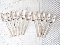 Hotel Silverplate Oneida Plate Spoons Set Of 11 Demitasse Spoons Hotel Two Pattern