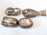 Antique Cambodian Silver Betel Box Khmer Bird And Bunny Rabbit