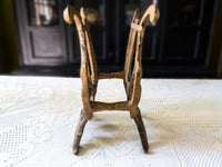 Vintage Gold Tone Lyre Harp Magazine Mail Holder