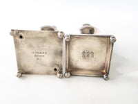 Antique Silver Plate Salt And Pepper Shakers EG Webster & Son