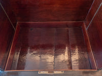 Antique French Tantalus Box With Baccarat Crystal Cordial Decanter Set Gilt Bronze