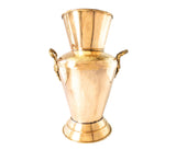 XL Brass Vase Floor Vase Umbrella Holder Stand Double Handled Handcrafted