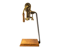 Vintage Estate Wine Opener With Stand Brass Oak Wood Decorker Bar Hollywood Regency Barware