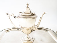 Antique Silverplate Tea Set With Tray Art Deco Style