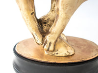 Large Brass Panther Statue 25" Tiger Cougar Jaguar Lion Sculpture