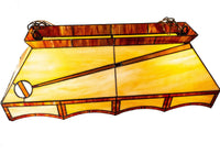 Vintage Stained Glass Billiards Pool Table Light Fixture Tiffany Style