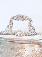Vintage Silver Plate Serving Tray Sheridan Silver Co Ornate