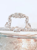 Vintage Silver Plate Serving Tray Sheridan Silver Co Ornate