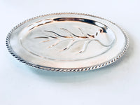 Vintage Ornate Silver Plate Meat Tray Carving Tray Wm Rogers
