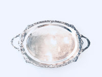 Vintage Plate Oval Serving Tray JJ Pearce Band Sheridan Silver Co