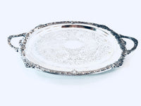Vintage Plate Oval Serving Tray JJ Pearce Band Sheridan Silver Co