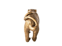 Vintage Gold Monkey Sculpture Statue Door Stop 11 1/2" Long