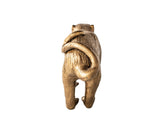 Vintage Gold Monkey Sculpture Statue Door Stop 11 1/2" Long