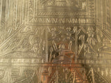 Vintage Brass Tray Folding Table 27" Egyptian Moroccan Design