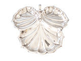 Vintage Silver Plate Divided Shell Shaped Tray