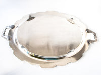 Vintage XL Silver Plate Serving Tray Lancaster Rose