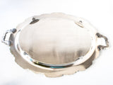 Vintage XL Silver Plate Serving Tray Lancaster Rose