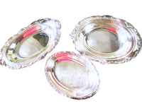 Vintage Reed & Barton Silver Plated Tara Hall Covered Dish And Bread Plate Set