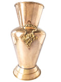 XL Brass Vase Floor Vase Umbrella Holder Stand Double Handled Handcrafted