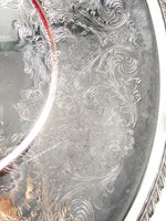 Vintage Silver Plate Serving Set Covered Dish Serving Bowl And Serving Tray