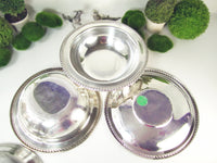 Vintage Silver Plate Serving Set Covered Dish Serving Bowl And Serving Tray