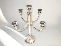 Antique Silver Plate Candelabra Silver Plate 5 Light 19" Tall Candle Holder Monarch Silver Co
