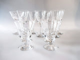 Vintage Etched Wine Glasses And Cordial Juice Glasses Tiffin Franciscan Stem 17507