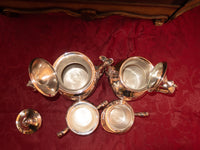 Vintage Silver Plate Coffee Tea Set Towle Coffee Teapot Creamer Sugar