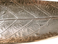 Extra Large Brass Tray Leaf Bowl Centerpiece 30"
