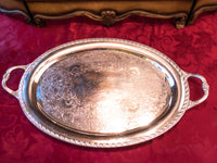 Vintage 5 Piece Silver Plate Tea Set Coffee Service With Tray