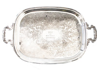 Silverplate Trophy Tray Tennis Tournament 1976 SCC Mixed Doubles Championship Decorative Trays