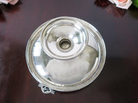 Antique Silver Quadruple Plate Bride's Basket Figural Stork Victorian 1800s