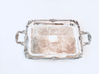 Vintage Silver Plate Serving Tray Sheridan Silver Co Ornate