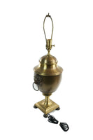 Vintage Wildwood Lamp Brass Lion Knocker Lion Footed Urn Style Table Lamp