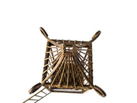 Vintage Gilded Iron Bird Cage Bamboo Asian Style Chinoiserie Miscellaneous