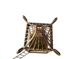 Vintage Gilded Iron Bird Cage Bamboo Asian Style Chinoiserie Miscellaneous