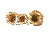 Vintage Brass Candle Holder Trumpet Lily Set Of Three Morning Glory Taper Candles Candles And Candelabra