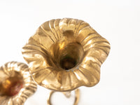 Vintage Brass Candle Holder Trumpet Lily Set Of Three Morning Glory Taper Candles Candles And Candelabra