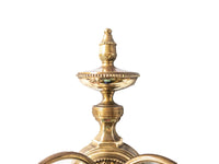 Pair Brass Candle Holder Sconces Double Arm Candle Holder Hollywood Regency