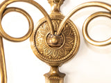 Pair Brass Candle Holder Sconces Double Arm Candle Holder Hollywood Regency