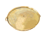 Vintage Brass Gold Tray Bamboo Round Hollywood Regency MidCentury Modern