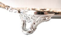 Vintage Ornate Silver Plate Serving Tray Du Maurier In Original Box