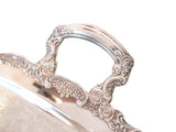 Vintage Ornate Silver Plate Serving Tray Du Maurier In Original Box