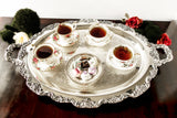 Vintage XL Silver Plate Serving Tray Lancaster Rose