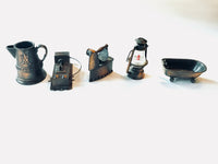 Vintage Lot of Miniature Brass Items 20 Durham Industries Dollhouse