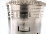 Vintage Silver Tone Metal Cocktail Shaker With Recipes