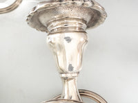 Baroque By Wallace Silver Plate Candelabra Pair Convertible Candle Holder Arms