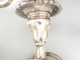 Baroque By Wallace Silver Plate Candelabra Pair Convertible Candle Holder Arms