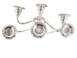 Baroque By Wallace Silver Plate Candelabra Pair Convertible Candle Holder Arms